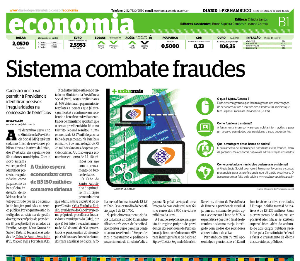 CABOPREV é notícia no Diário de Pernambuco