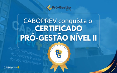CABOPREV Conquista Certificação Pró-Gestão RPPS Nível 2 e Diretor Presidente, Albérico Rodrigues, lembra de que não há vitórias, sem empenho e dedicação.